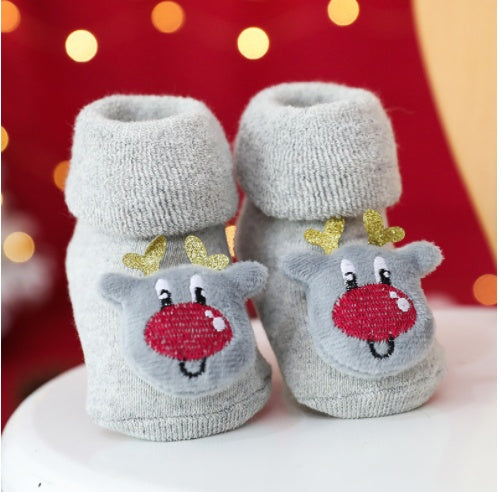 Autumn And Winter Terry Thickened Glued Non-slip Baby Floor Socks