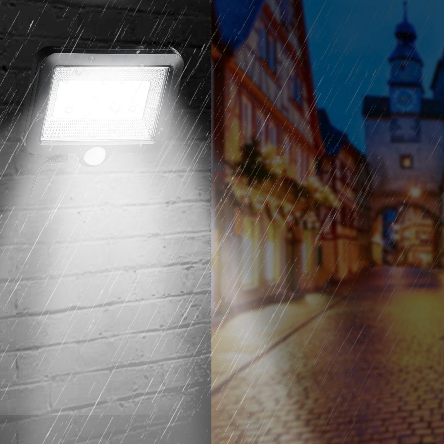 Solar Powered Wall Lights Outdoor Motion Sensor Lamp IP65 Waterproof Dusk To Dawn Sensor Light For Front Door Deck