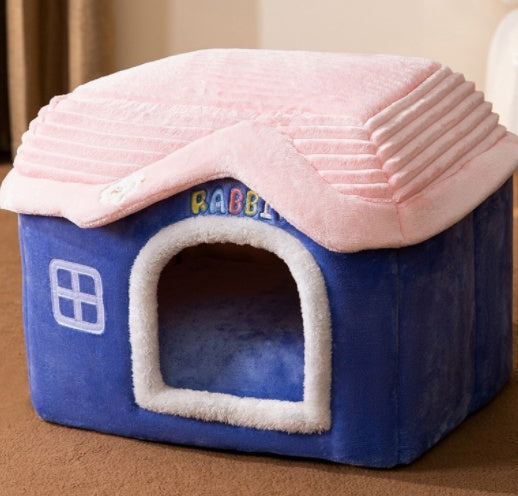 Foldable Dog House Pet Cat Bed  Dog Villa Sleep Kennel Removable Nest Warm Enclosed Cave Sofa Pets Supplies