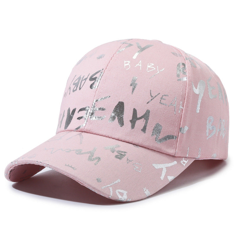 Internet Celebrity Letters Printed Peaked Cap