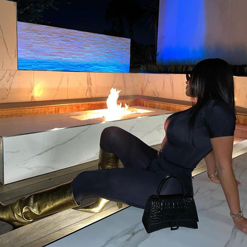 Fashion Women's Wear Printed Slim Fit Suit