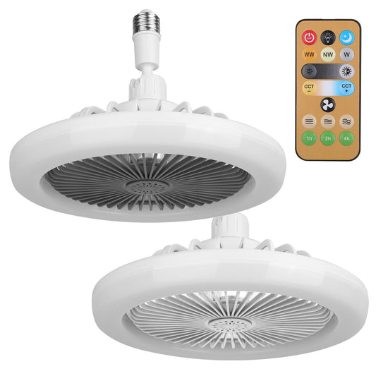 Ceiling Fan With Lights Remote Control 9.44in E27 Socket Fanlight With Dimmable Dimming Light Color Brightness 3 Fan Speed Timer Function