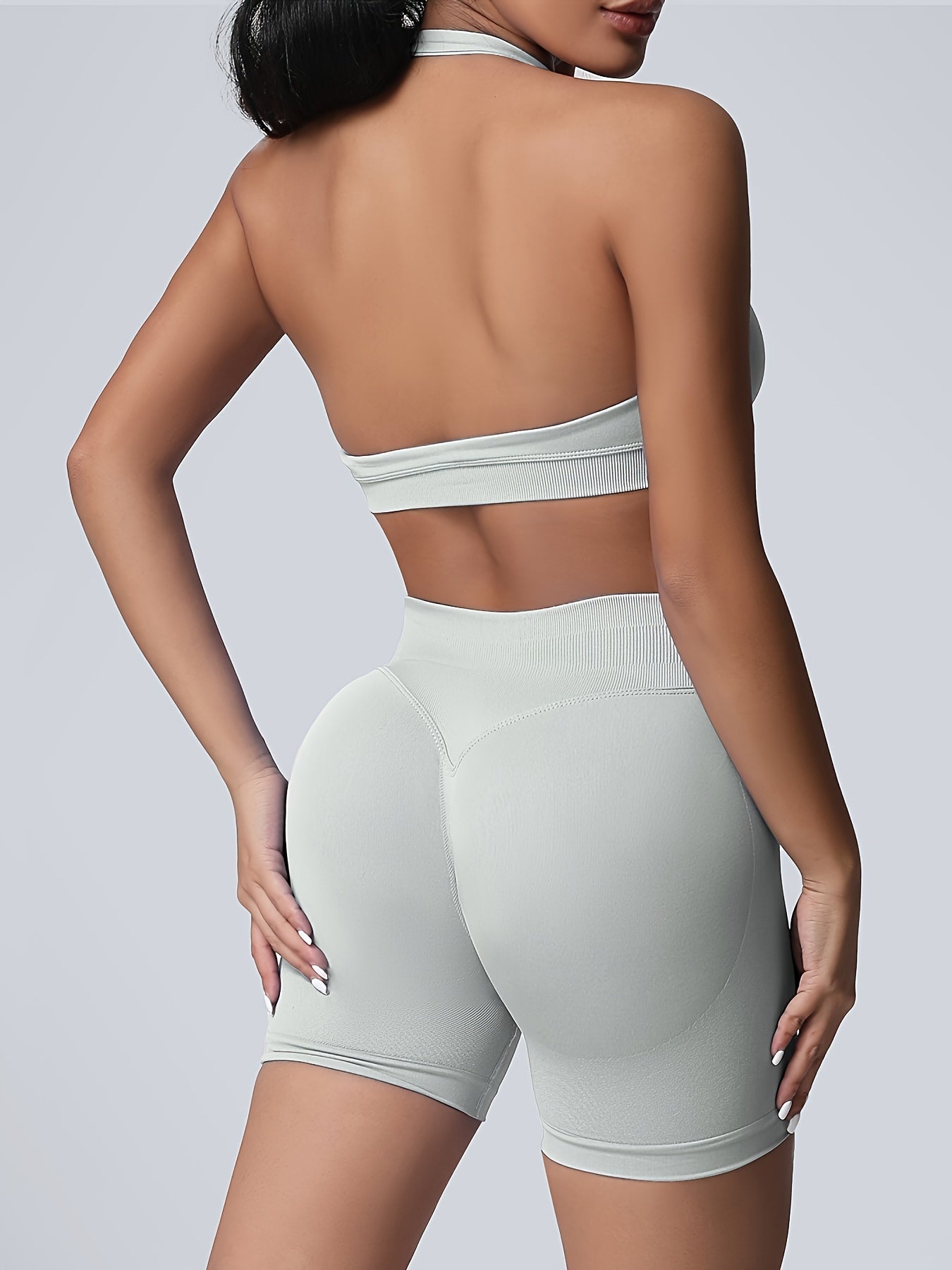 3-Pack Women's Yoga Outfit  Sports Bra High-Waist Shorts  Quick-Dry  Workout Combo