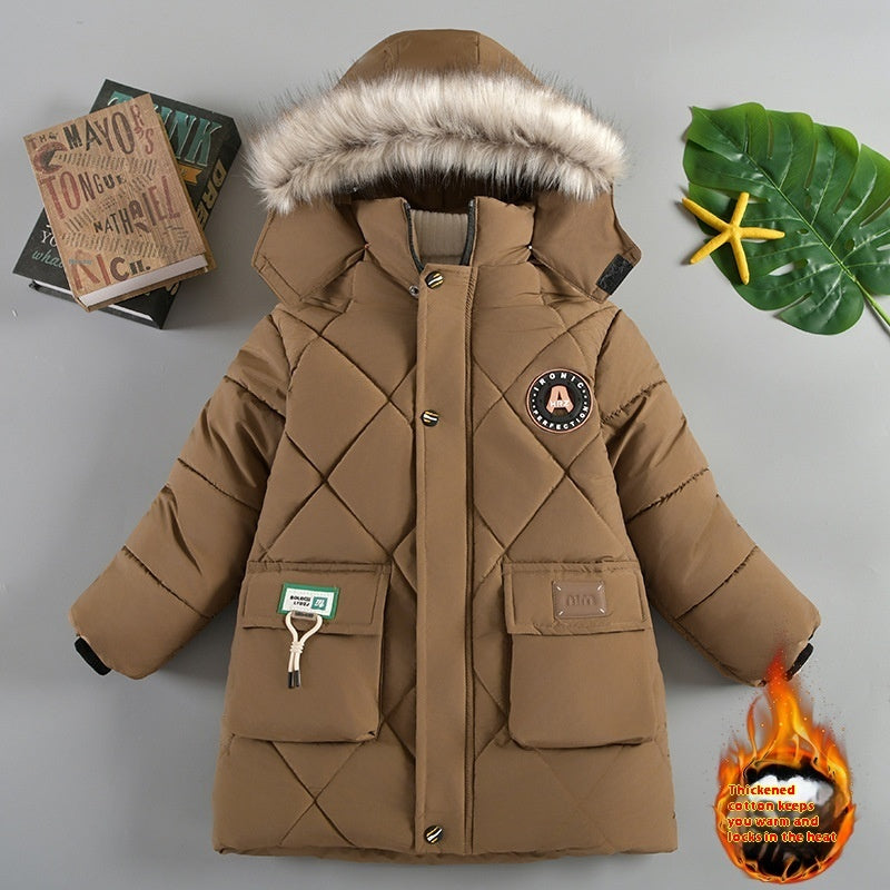 Boys' Winter Wear Thick Cotton-padded Jacket