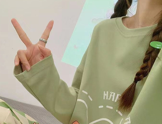 Home Wear Women's Plus Size Cartoon Loose Outfit Outer Wear