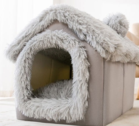 Foldable Dog House Pet Cat Bed  Dog Villa Sleep Kennel Removable Nest Warm Enclosed Cave Sofa Pets Supplies