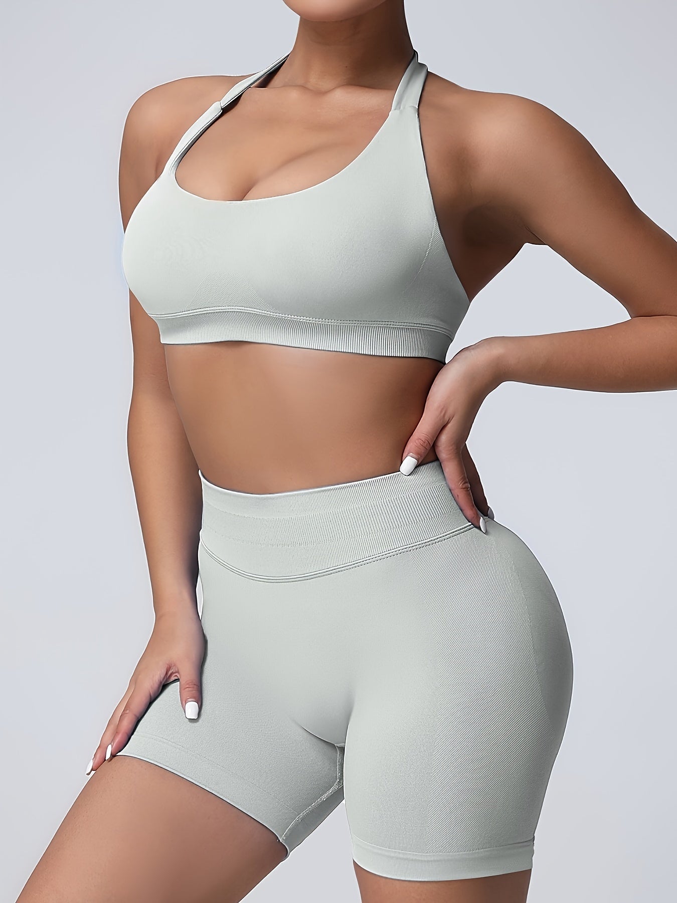 3-Pack Women's Yoga Outfit  Sports Bra High-Waist Shorts  Quick-Dry  Workout Combo