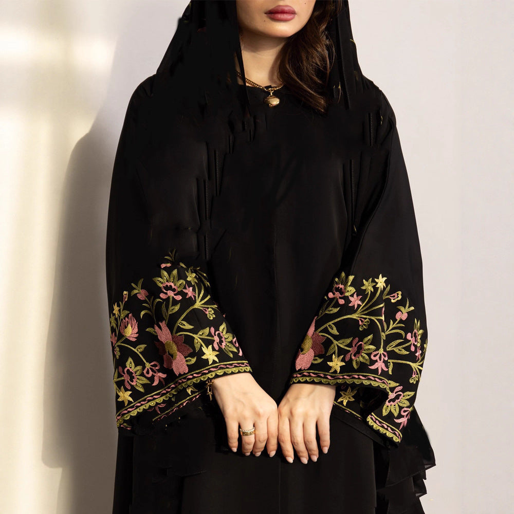 Middle East Dubai Women's Embroidery Embroidery Robe Fashion Outerwear