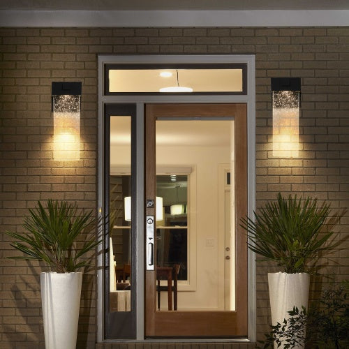 Outdoor Waterproof Transparent LED Crystal Wall Light Supports Many Types Of Bulb-2 Packs With Light Sensitivity