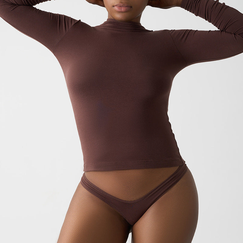 Round Neck Fitness Yoga Wear Slim Looking Base Sports