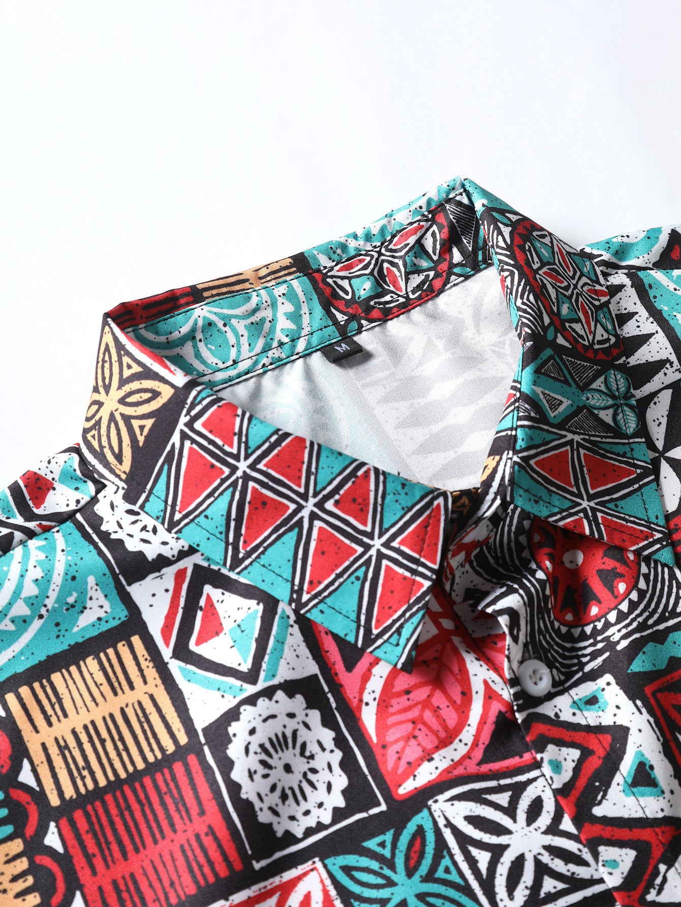 Men's Middle East Retro Pattern Digital Printing Short Sleeve Shirt