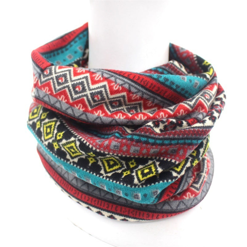 Fashion All-match Striped Cashmere Hood hat