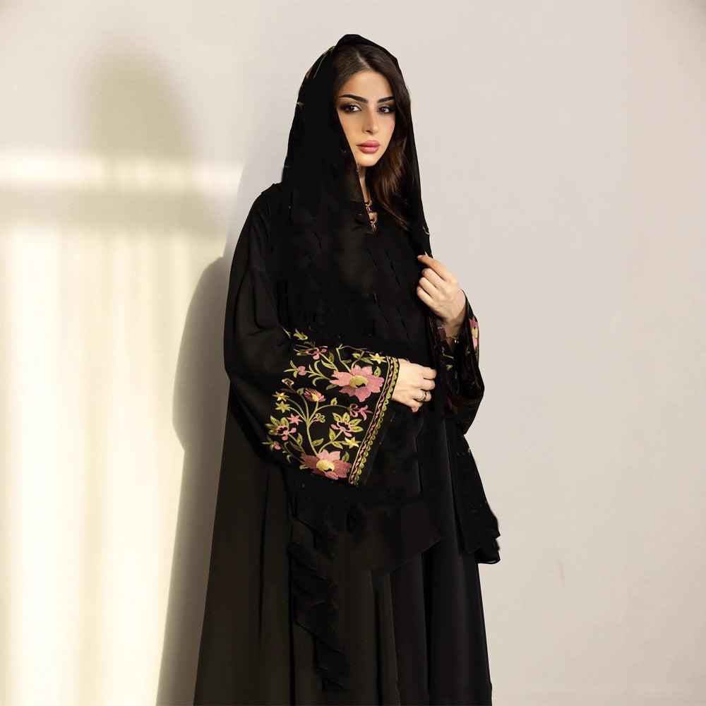Middle East Dubai Women's Embroidery Embroidery Robe Fashion Outerwear