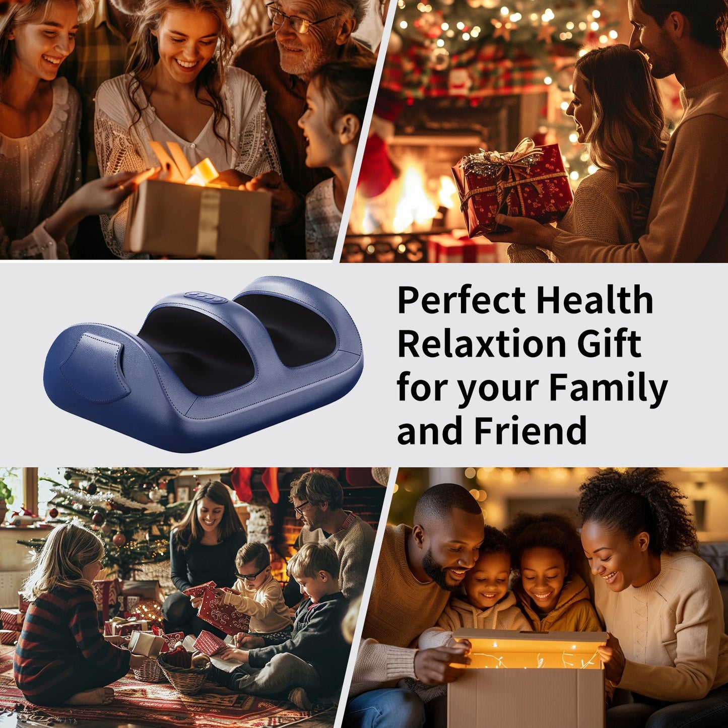 Intelligent Foot Massager With 3D Air Cushion Massage, Constant Temperature Heating, 15-minute Automatic Timer, Low Noise Design. Ideal For Relaxation In The Office Or At Home