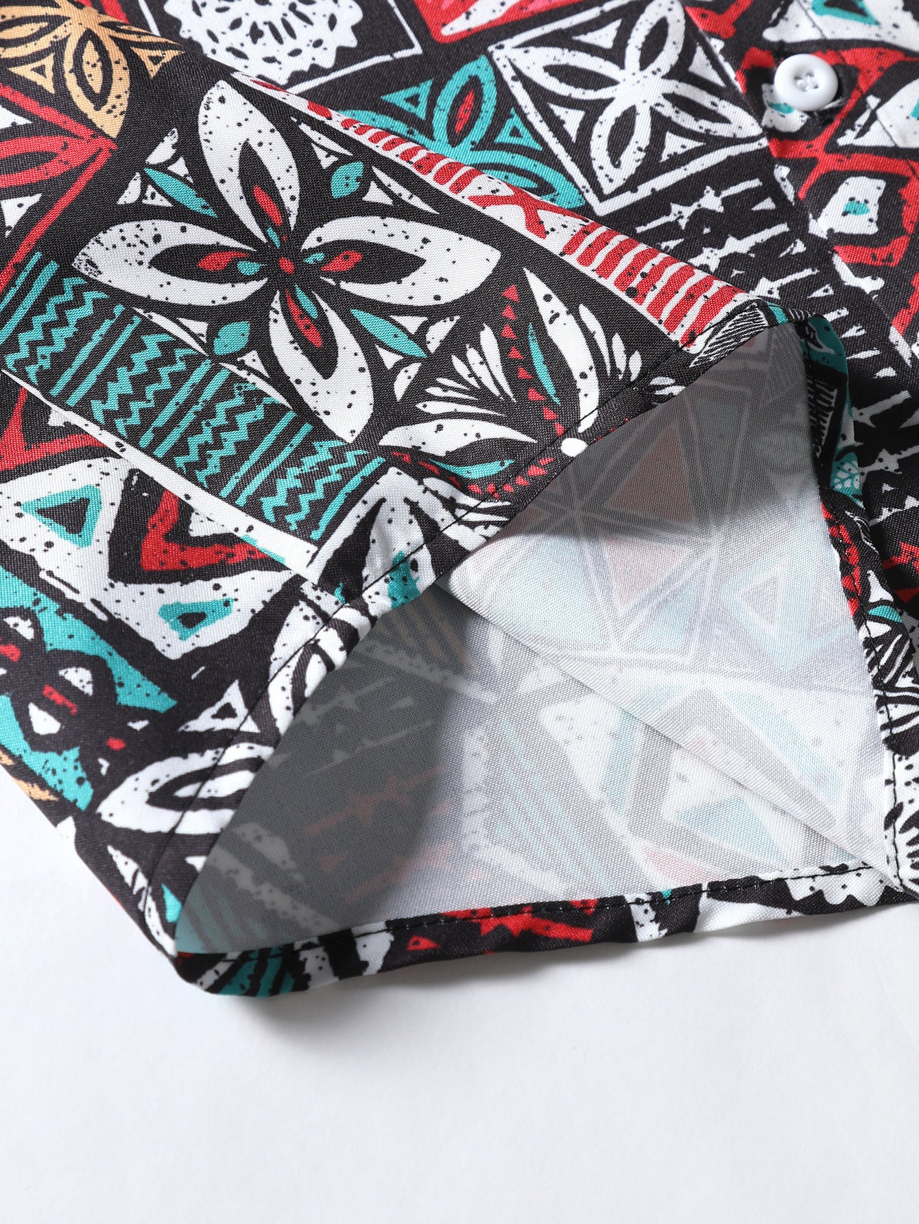 Men's Middle East Retro Pattern Digital Printing Short Sleeve Shirt