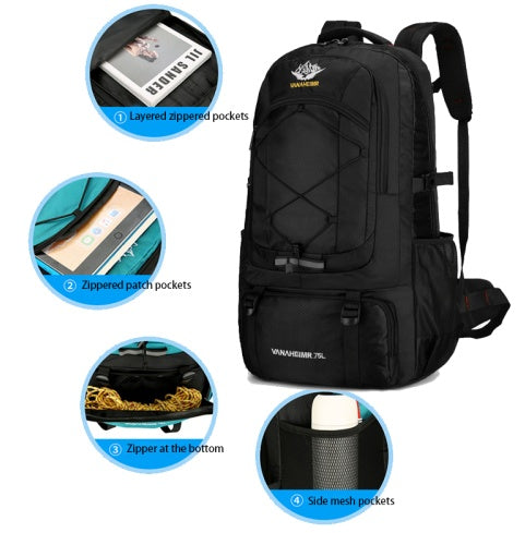 3-piece Hard Shell Luggage Set, Suitable For Both Long-distance And Short Distance Travel. Equipped With Four-wheel Rollers, Password Lock, And Hiking Bag