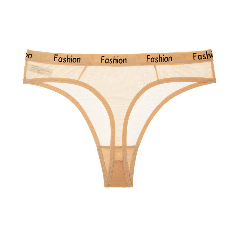 Thong Feminine Mesh Transparent Low Waist Sports Seamless Panties