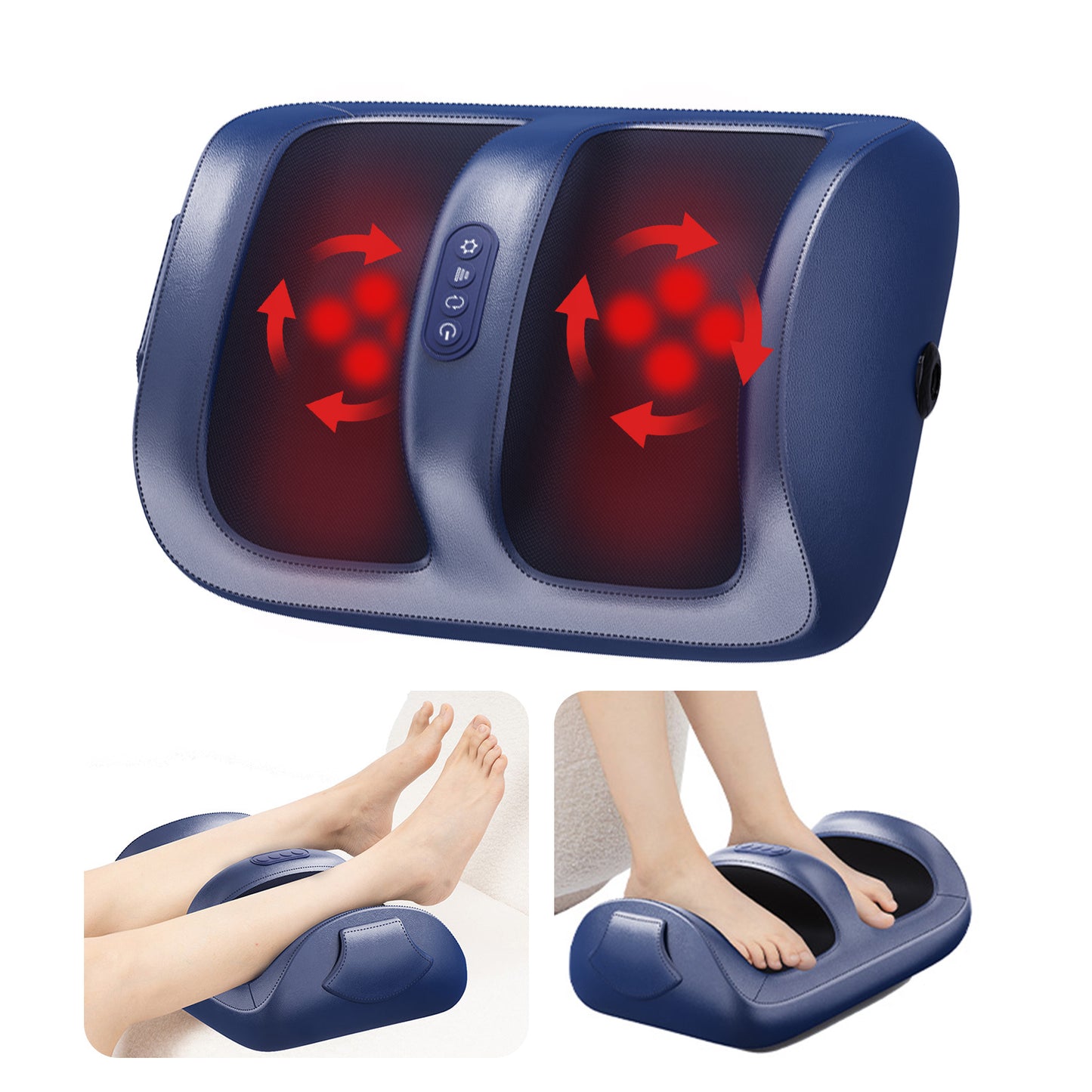 Intelligent Foot Massager With 3D Air Cushion Massage, Constant Temperature Heating, 15-minute Automatic Timer, Low Noise Design. Ideal For Relaxation In The Office Or At Home