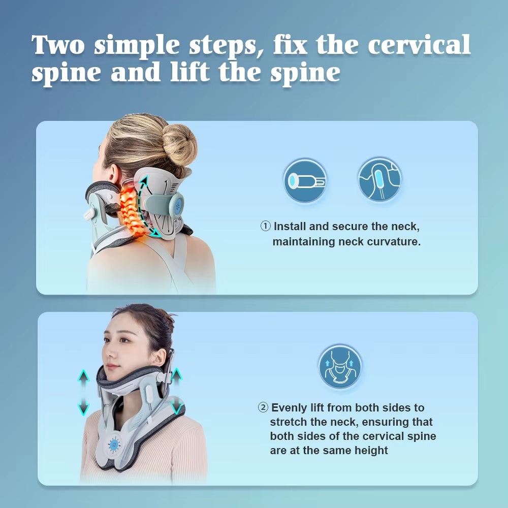 Chiropractic Posture Corrector Neck Cervical Traction Shoulder Relaxer For Tension Release