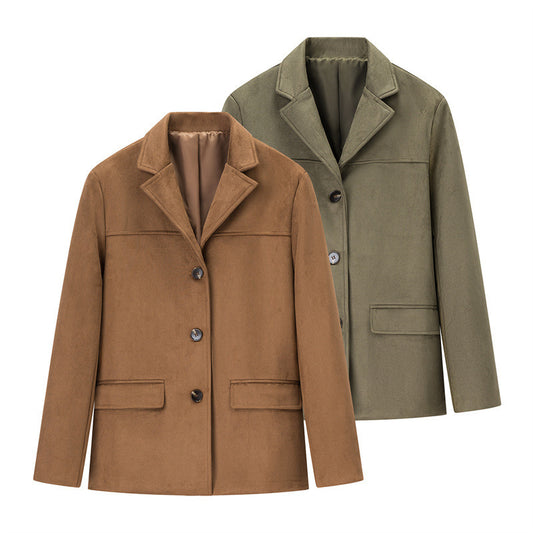 Loose Pockets Male Long Sleeve Suit Coat