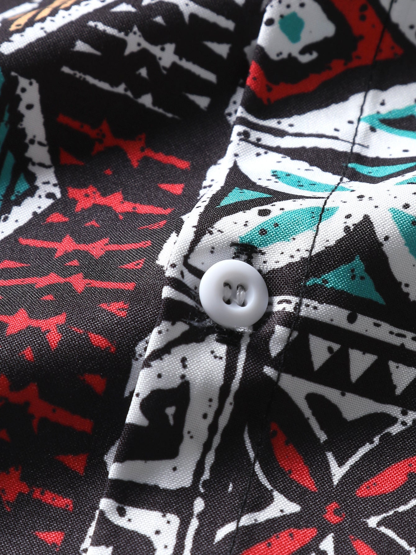 Men's Middle East Retro Pattern Digital Printing Short Sleeve Shirt