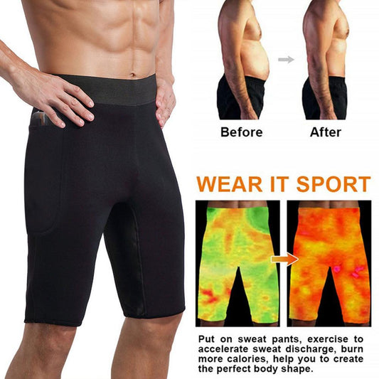 Sauna Sweat Fitness Slimming Men Shorts Body Shaper
