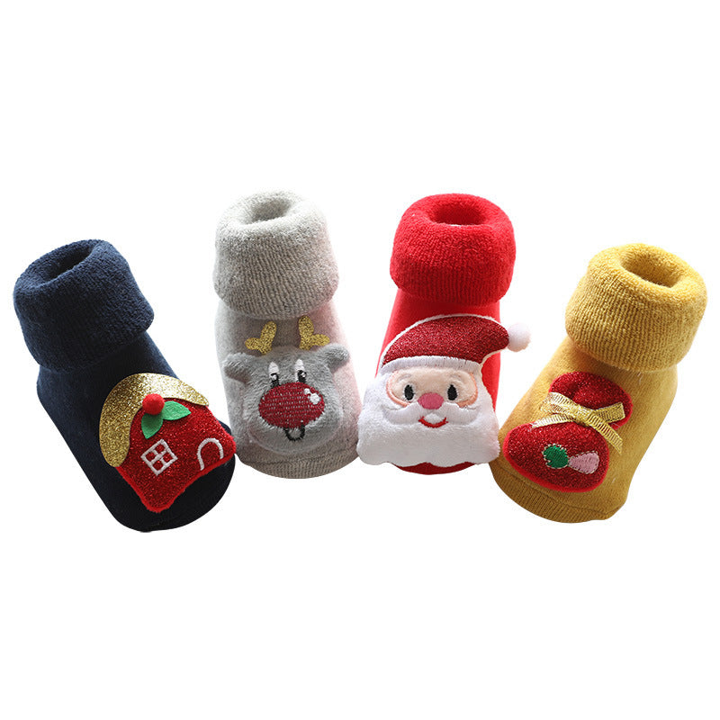 Autumn And Winter Terry Thickened Glued Non-slip Baby Floor Socks