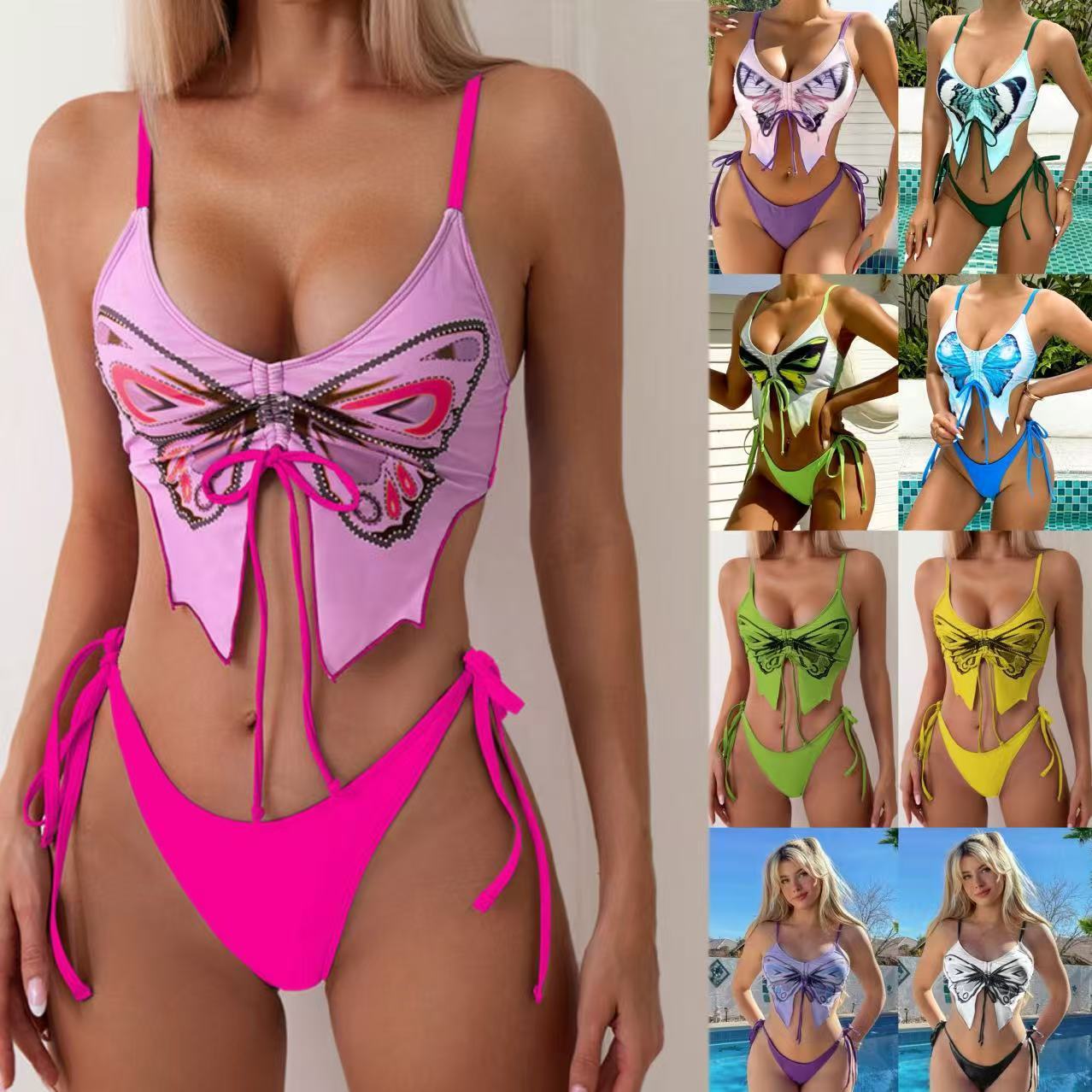 Women's Bow Ins Style Split Bikini Suit
