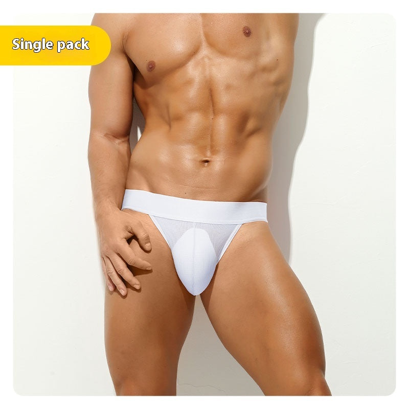 Men's Pure Color All-matching Translucent Low Waist Sports Comfortable Underwear