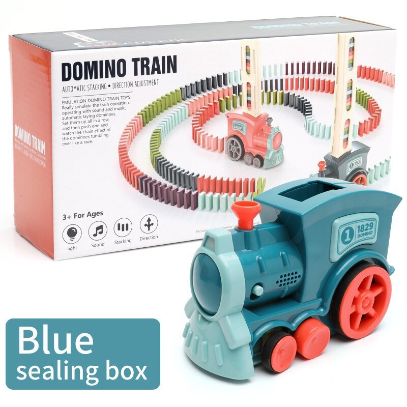 Domino Train Toys Baby Toys Car Puzzle Automatic Release Licensing Electric Building Blocks Train Toy