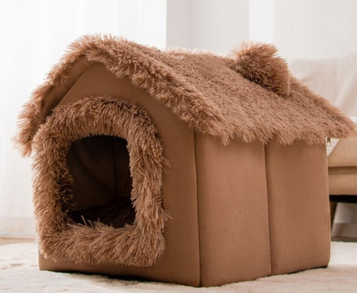 Foldable Dog House Pet Cat Bed  Dog Villa Sleep Kennel Removable Nest Warm Enclosed Cave Sofa Pets Supplies