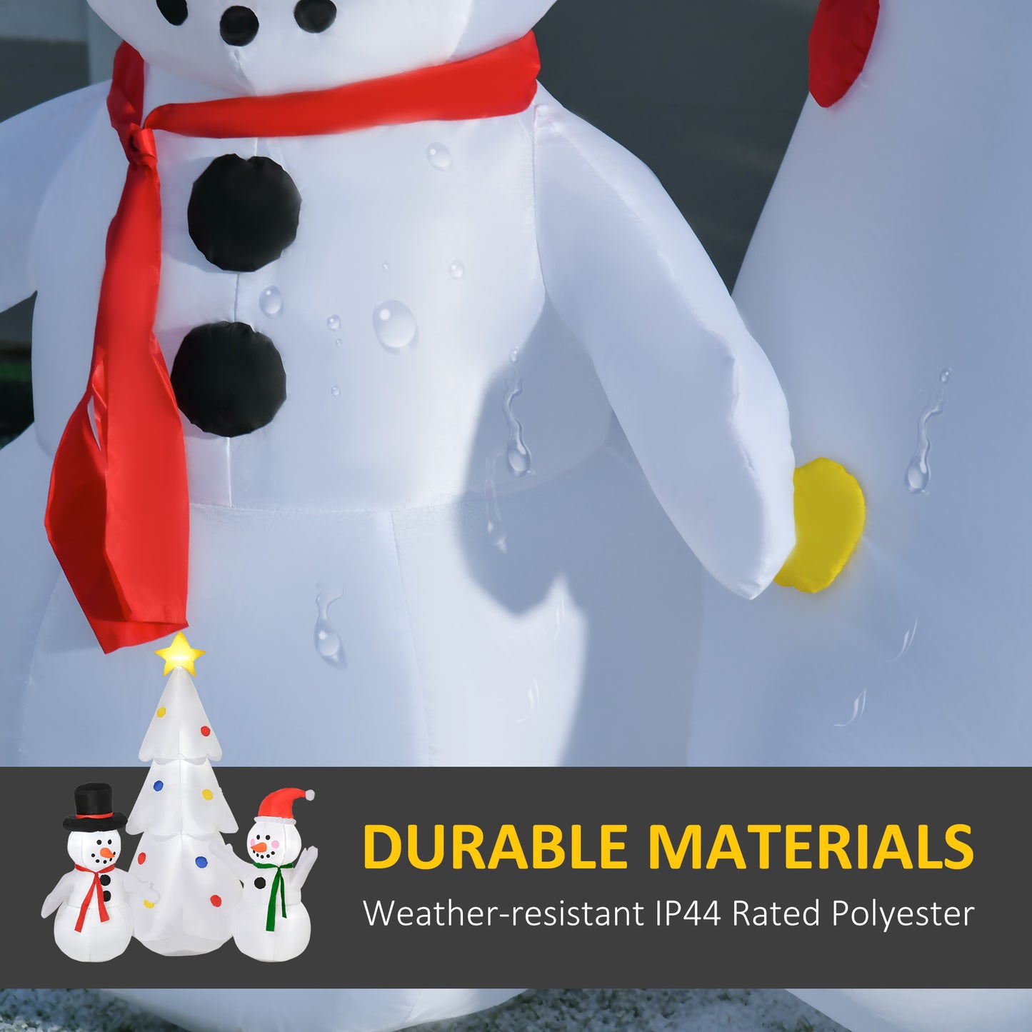 Inflatable Christmas Tree Decorations and Snowmen