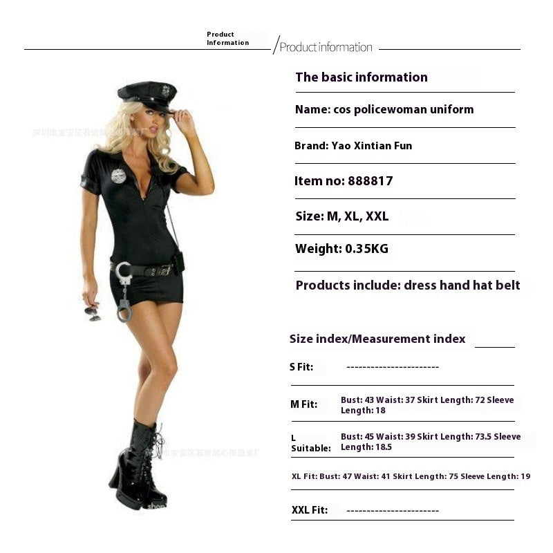 Police Clothes Role Play Halloween Performance Wear