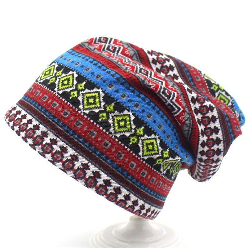 Fashion All-match Striped Cashmere Hood hat