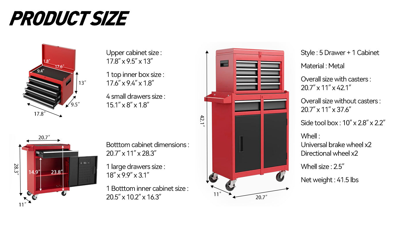 TOOL STORAGE CABINET FOR HOME & GARAGE USE