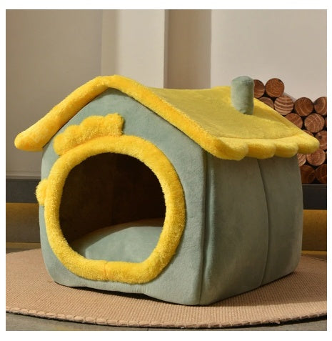 Foldable Dog House Pet Cat Bed  Dog Villa Sleep Kennel Removable Nest Warm Enclosed Cave Sofa Pets Supplies