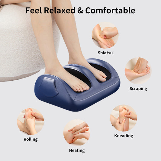 Intelligent Foot Massager With 3D Air Cushion Massage, Constant Temperature Heating, 15-minute Automatic Timer, Low Noise Design. Ideal For Relaxation In The Office Or At Home