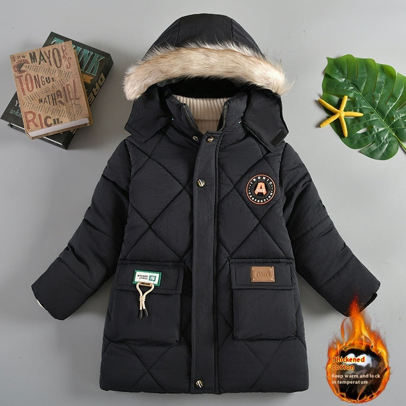 Boys' Winter Wear Thick Cotton-padded Jacket