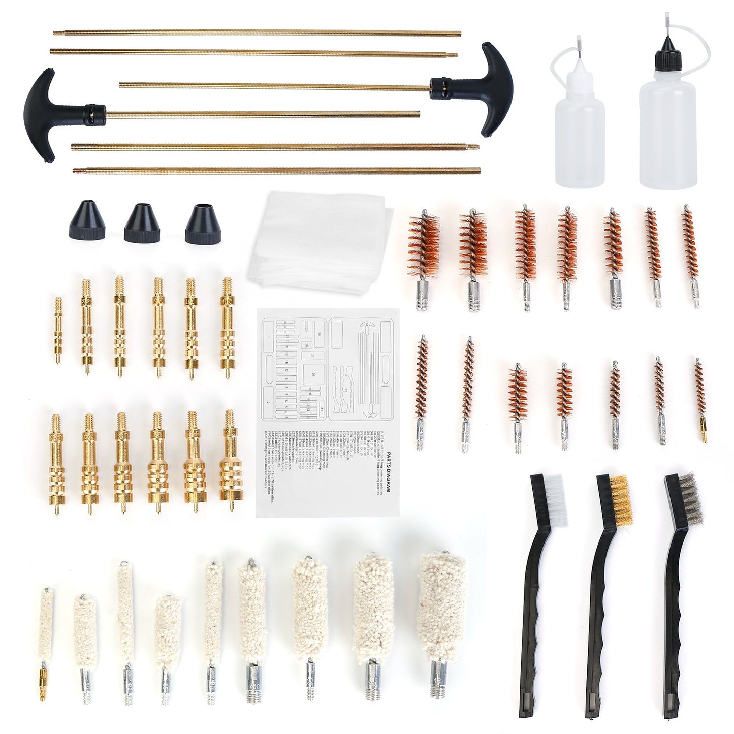 Universal Gun Cleaning Kit Gun Cleaning Brushes Mops Muff Guard With Carrying Case For Rifles Pistols Handguns Shotguns