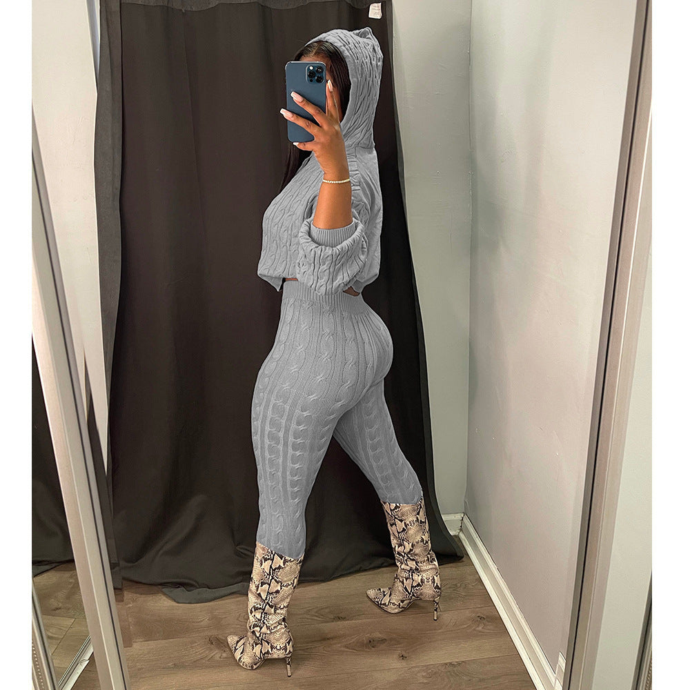 Sweater Sweater Suit Two-piece Set