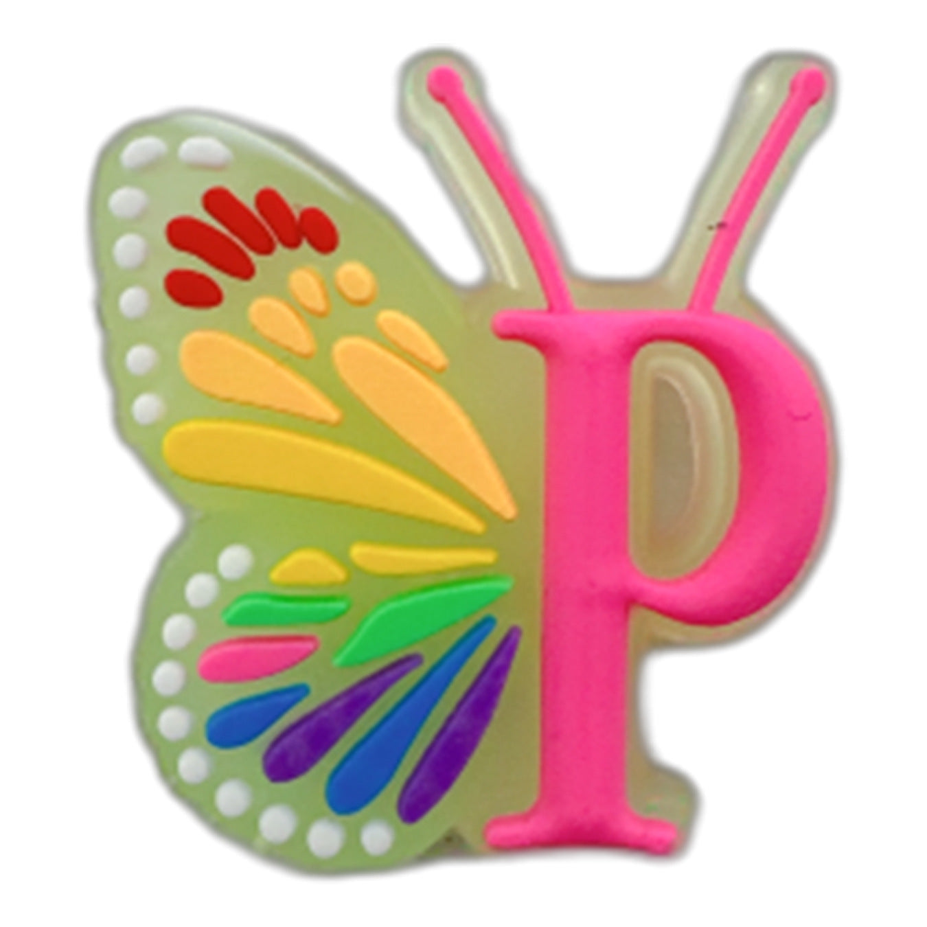 Letter Luminous Butterfly Shoe Ornament Shoe Buckle