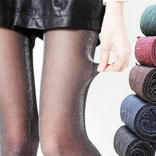Color Silver Silk Pantyhose Sexy Core Silk Anti-hook Female Bottoming Socks