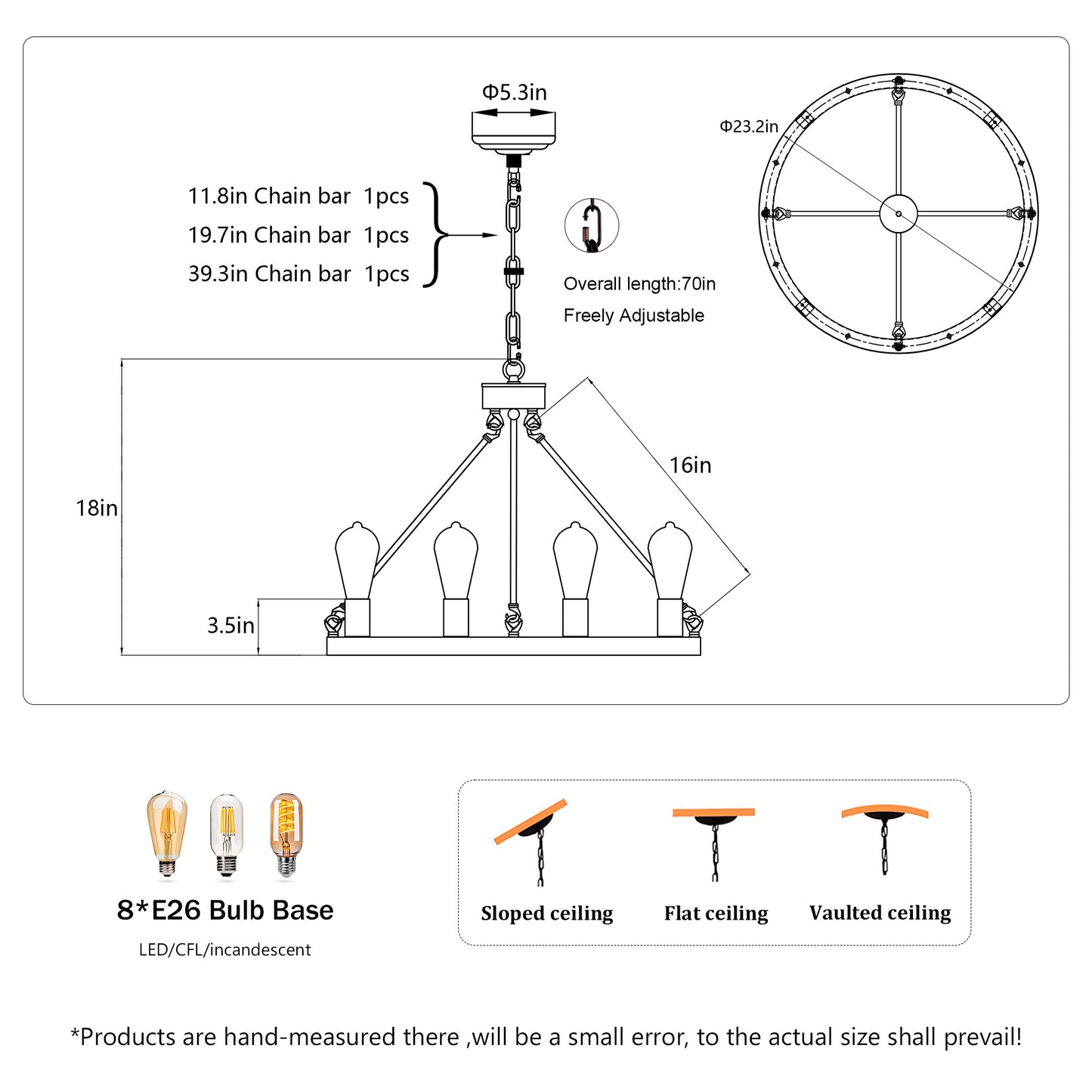 8-Light No Bulbs Matte Black Wagon Wheel Chandelier Farmhouse Modern Small Round Chandelier For Living Room Kitchen Island Foyer Hallway Entryway Bedroom Dining Room Light Fixture Ceiling Hanging