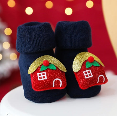 Autumn And Winter Terry Thickened Glued Non-slip Baby Floor Socks