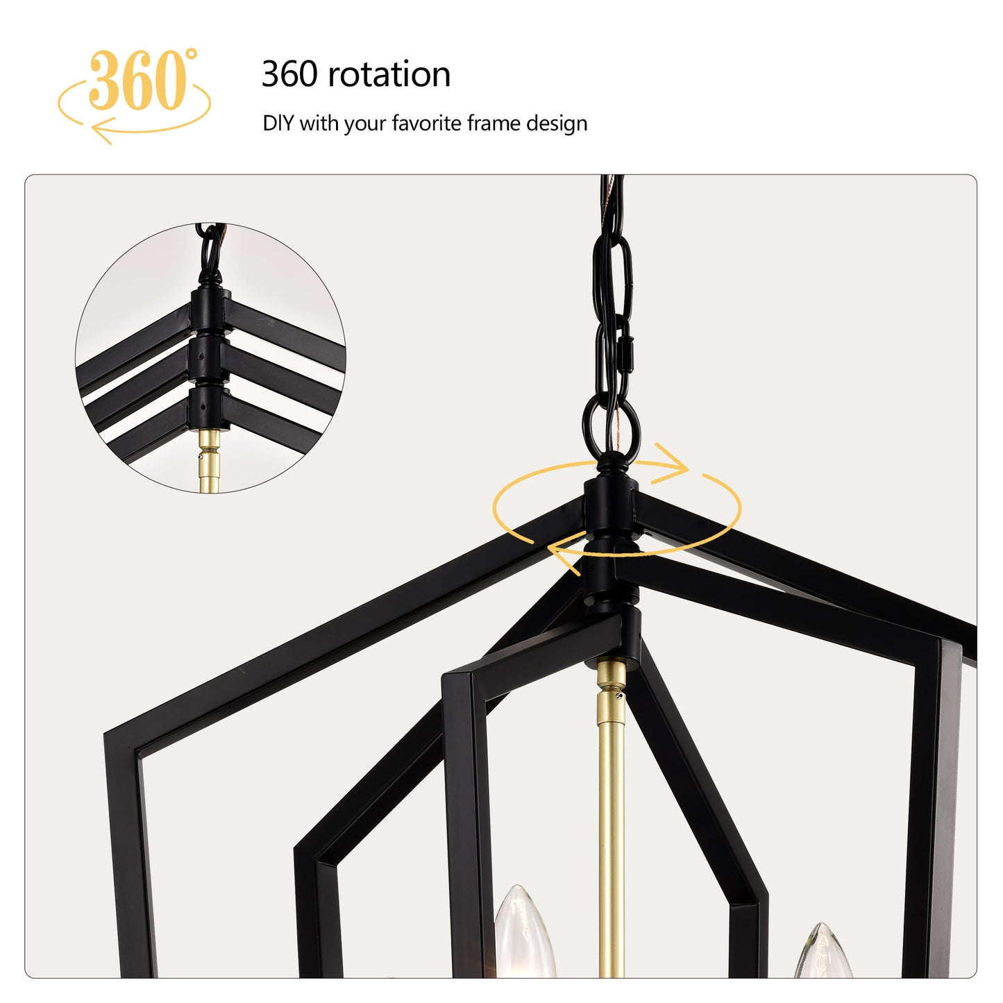 8-Light Lantern Tired Farmhouse Ceiling Hanging Light Black Chandelier Metal Modern Pendant Light Fixtures For Kitchen Island Dining Room Living Room Foyer Entryway E12 Bulbs Not Included