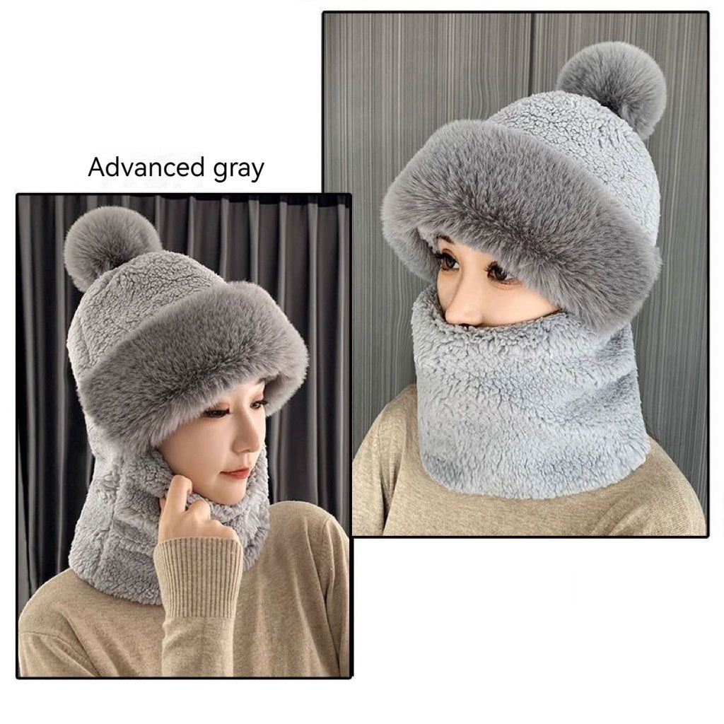 Hat Ear Protection And Wind Protection Outdoor Female Single-layer Fleece-lined