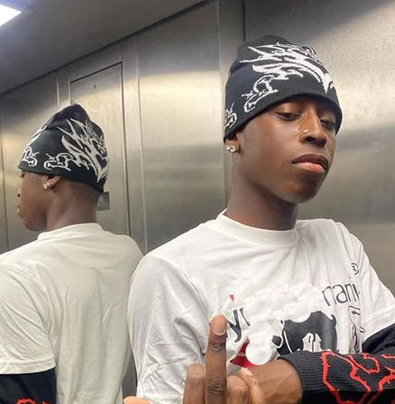 Jacquard Knitted Hat Hip Hop Men's And Women's Same Casual Stretch Keep Warm