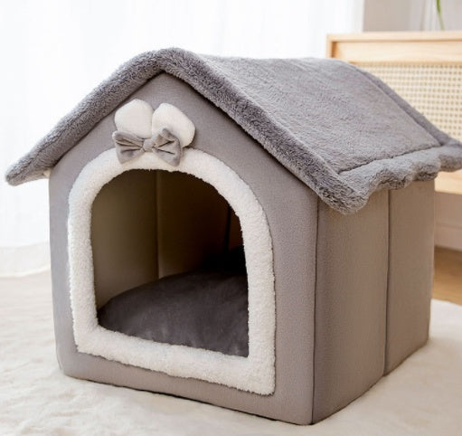 Foldable Dog House Pet Cat Bed  Dog Villa Sleep Kennel Removable Nest Warm Enclosed Cave Sofa Pets Supplies