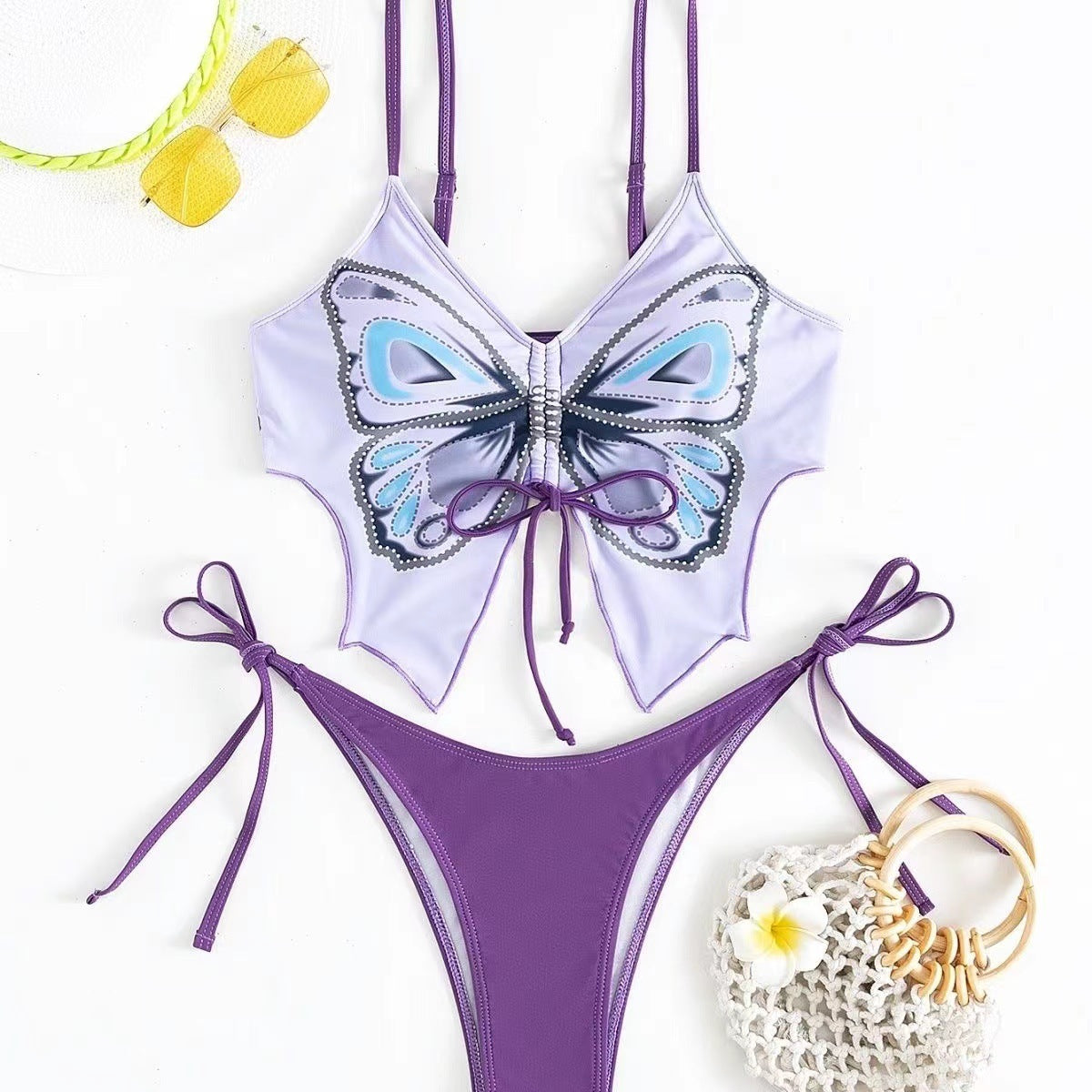 Women's Bow Ins Style Split Bikini Suit